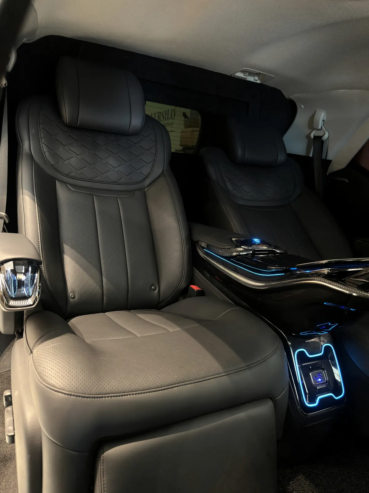 Fortuner VIP captain seats in black leather