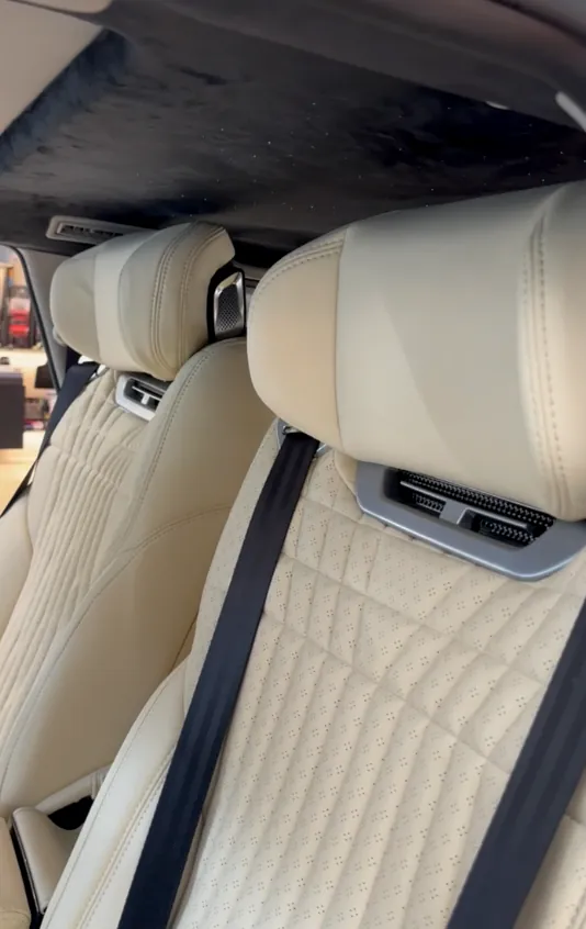 Diamond-quilted bespoke leather